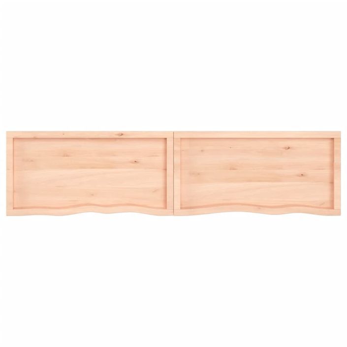 Étagère murale 220x50x(2-6) cm bois de chêne massif non traité - Photo n°5