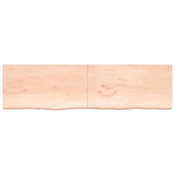 Étagère murale 220x60x(2-6) cm bois de chêne massif non traité - Photo n°4