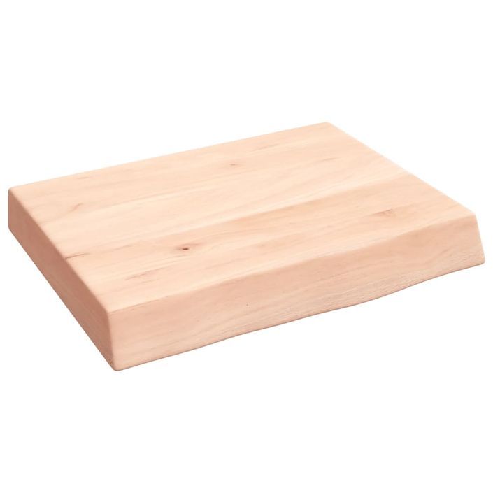 Étagère murale 40x30x(2-6) cm bois de chêne massif non traité - Photo n°1