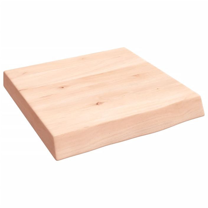 Étagère murale 40x40x(2-6)cm bois de chêne massif non traité - Photo n°1