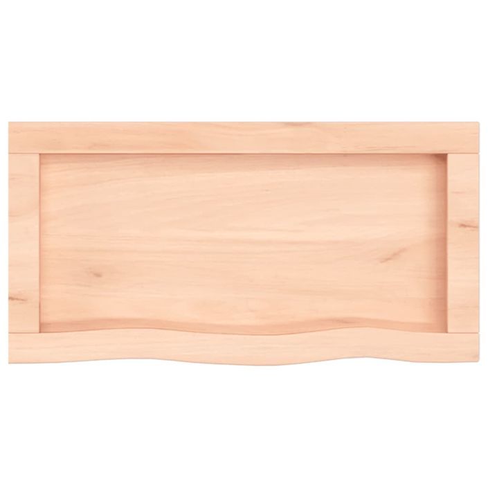 Étagère murale 60x30x(2-4) cm bois de chêne massif non traité - Photo n°4