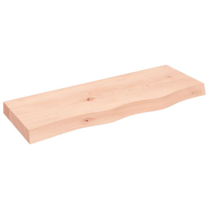 Étagère murale 80x30x(2-6) cm bois de chêne massif non traité - Photo n°1