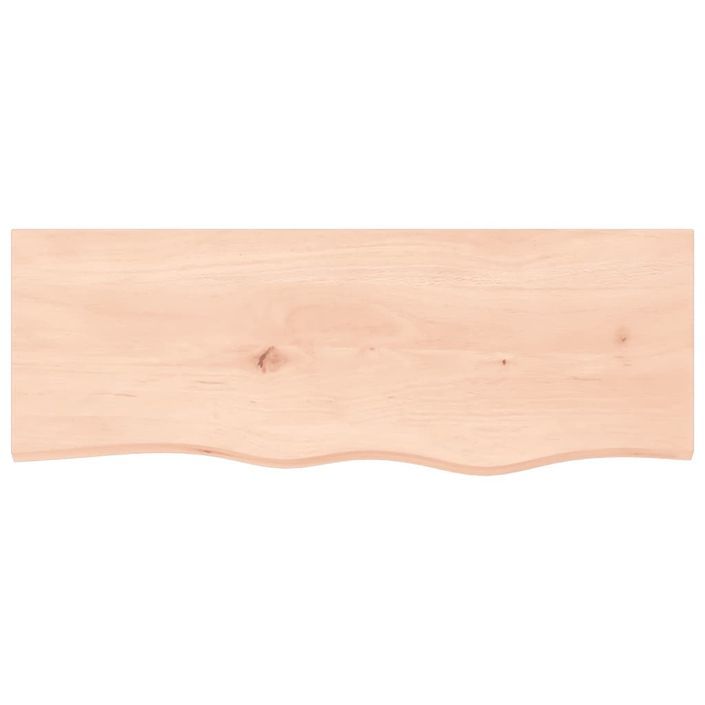 Étagère murale 80x30x(2-6) cm bois de chêne massif non traité - Photo n°3