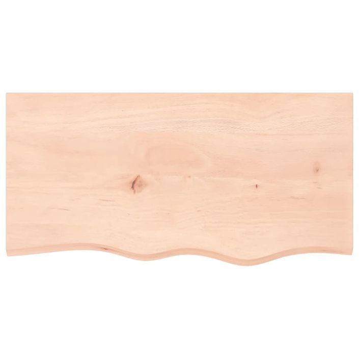 Étagère murale 80x40x(2-6) cm bois de chêne massif non traité - Photo n°3