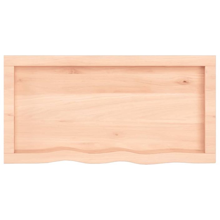 Étagère murale 80x40x(2-6) cm bois de chêne massif non traité - Photo n°4