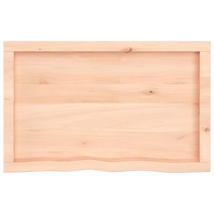 Étagère murale 80x50x(2-4)cm bois de chêne massif non traité - Photo n°5