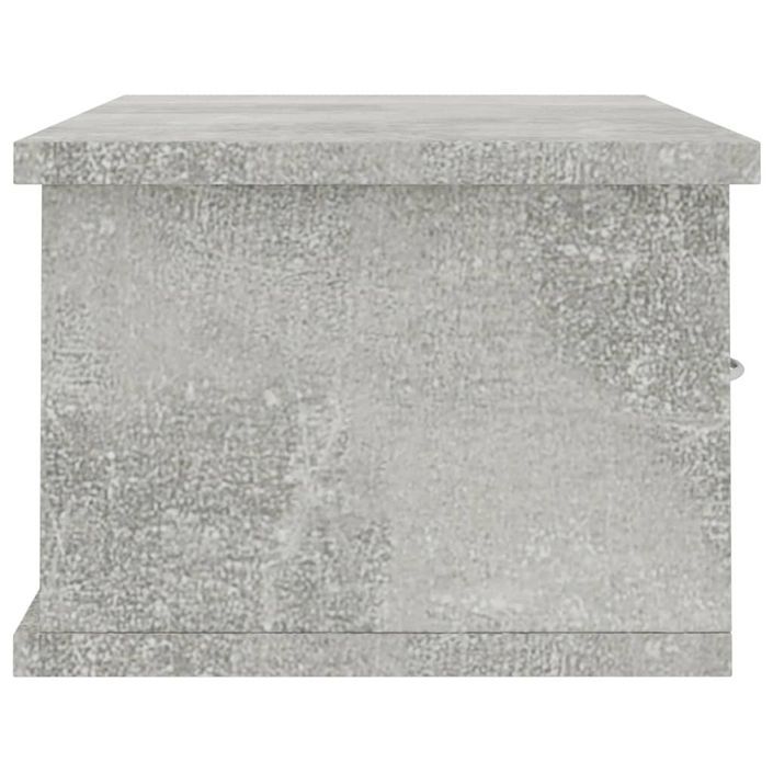 Étagère murale avec tiroirs Gris béton 60x26x18,5 cm - Photo n°5