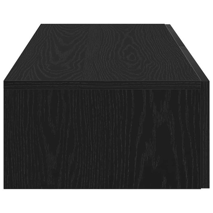 Étagère murale avec tiroirs noir 60x26,5x15cm bois d'ingénierie - Photo n°5