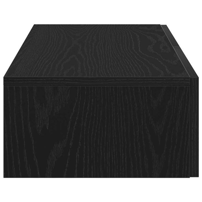 Étagère murale avec tiroirs noir 80x33x17 cm bois d'ingénierie - Photo n°5