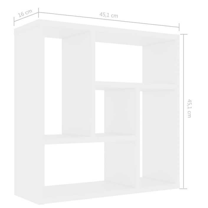 Étagère murale Blanc 45,1x16x45,1 cm - Photo n°6