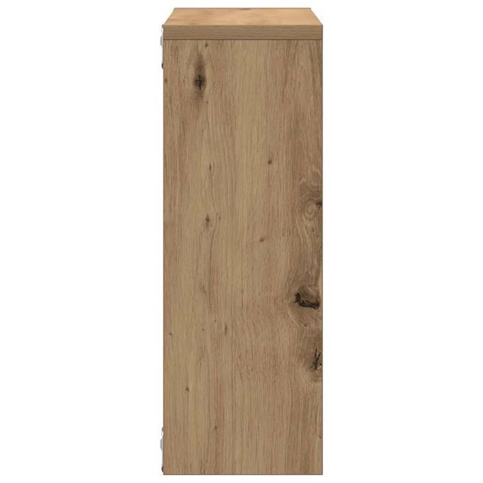 Étagère murale chêne artisanal 45x16x45 cm bois d'ingénierie - Photo n°5