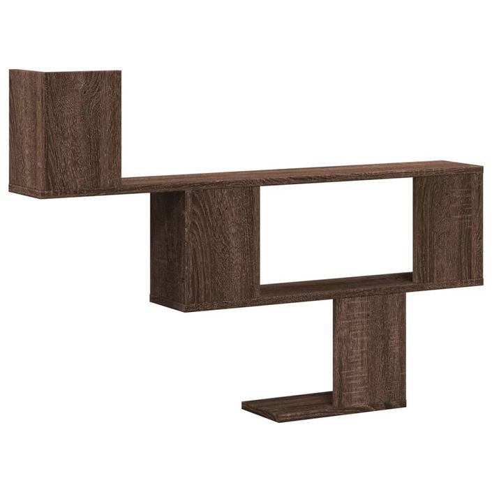 Étagère murale chêne marron 100x15x70 cm bois d'ingénierie - Photo n°6