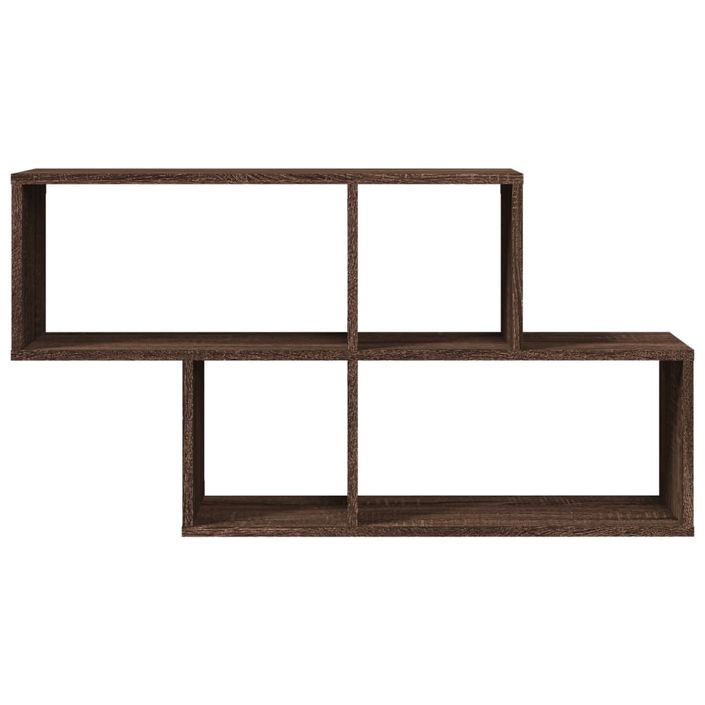 Étagère murale chêne marron 100x20x53 cm bois d'ingénierie - Photo n°4