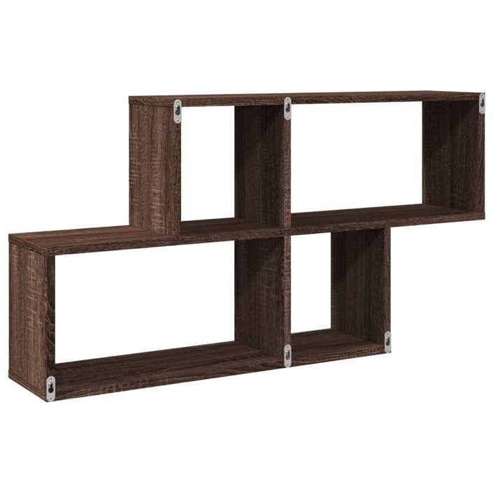 Étagère murale chêne marron 100x20x53 cm bois d'ingénierie - Photo n°6