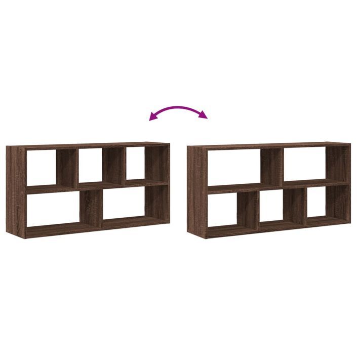 Étagère murale chêne marron 100x25x50 cm bois d'ingénierie - Photo n°7