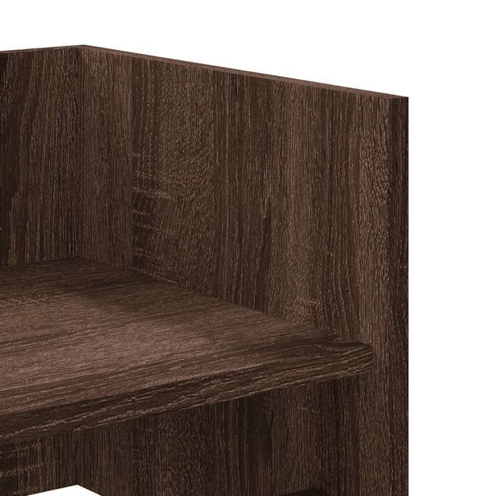 Étagère murale chêne marron 100x35x30,5 cm bois d'ingénierie - Photo n°7