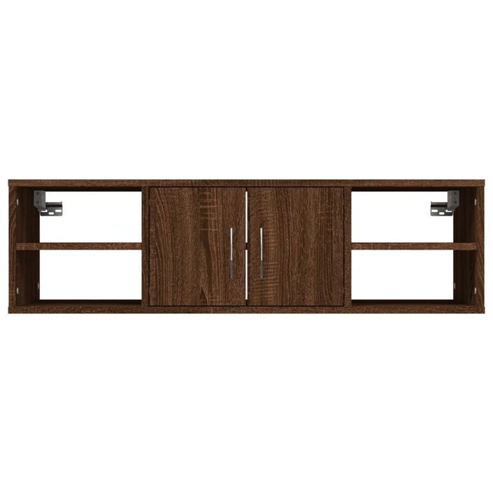 Étagère murale chêne marron 102x30x29 cm bois d'ingénierie - Photo n°5