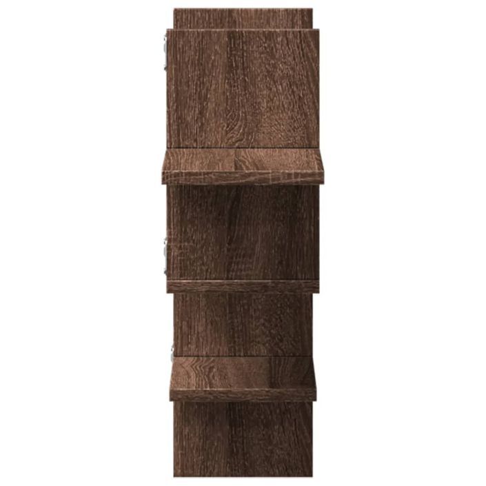 Étagère murale chêne marron 124,5x18x60,5 cm bois d'ingénierie - Photo n°5