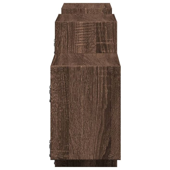 Étagère murale chêne marron 129x18x42 cm bois d'ingénierie - Photo n°5