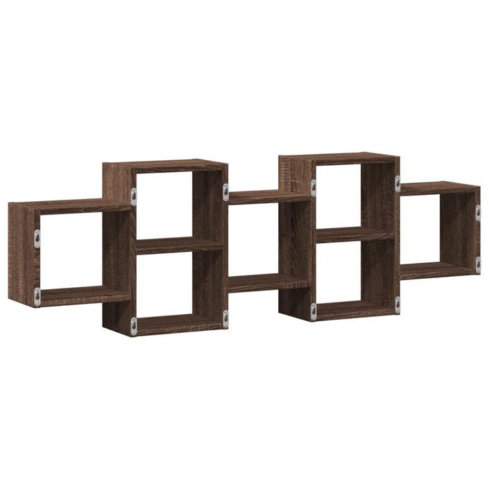 Étagère murale chêne marron 129x18x42 cm bois d'ingénierie - Photo n°6