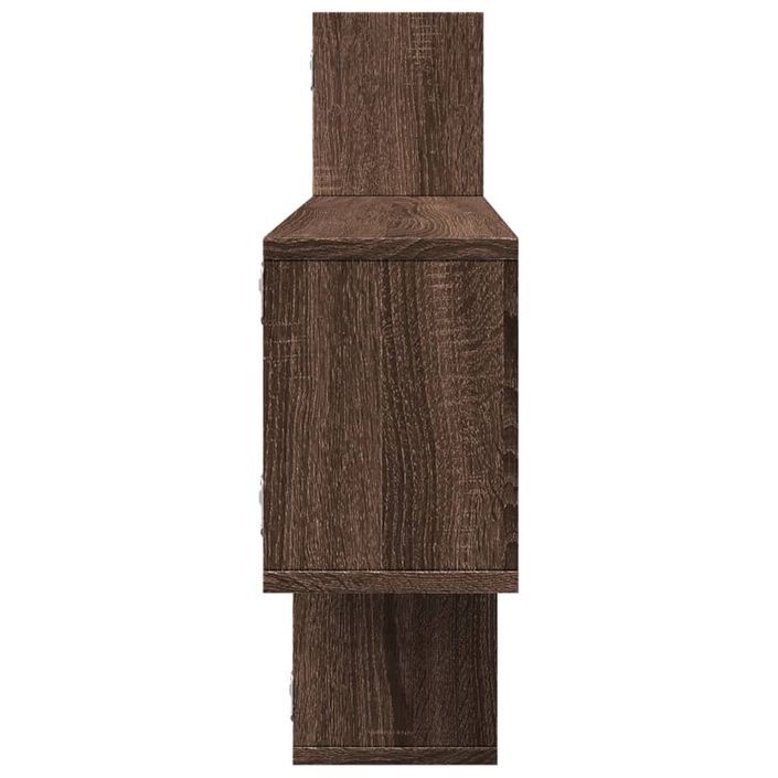 Étagère murale chêne marron 167,5x18x68 cm bois d'ingénierie - Photo n°5