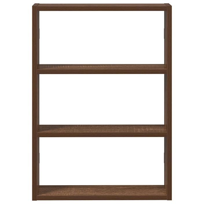 Étagère murale chêne marron 43x9x60 cm bois d'ingénierie - Photo n°4