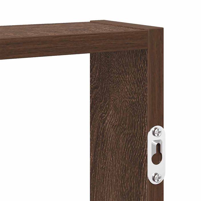 Étagère murale chêne marron 43x9x60 cm bois d'ingénierie - Photo n°7