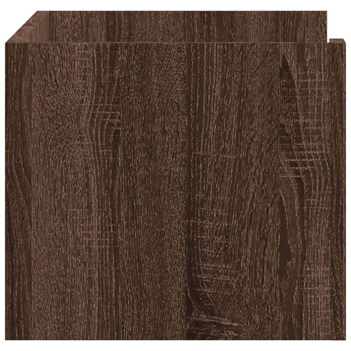 Étagère murale chêne marron 70,5x35x30,5 cm bois d'ingénierie - Photo n°5