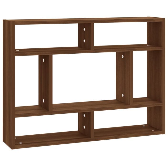 Étagère murale Chêne marron 75x16x55 cm Bois d'ingénierie - Photo n°2