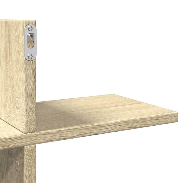 Étagère murale chêne sonoma 124,5x18x60,5 cm bois d'ingénierie - Photo n°8