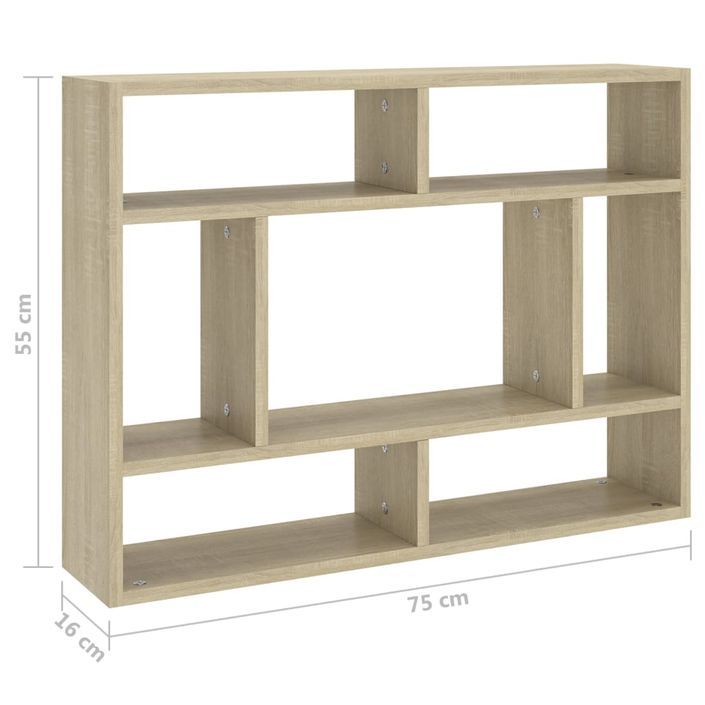 Étagère murale Chêne sonoma 75x16x55 cm - Photo n°6