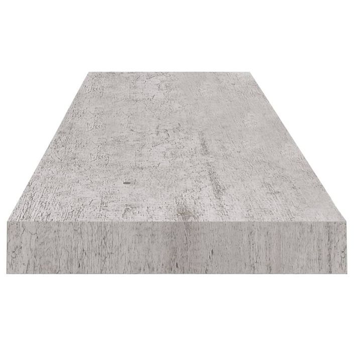 Étagère murale flottante Gris béton 100x23,5x3,8 cm MDF - Photo n°5