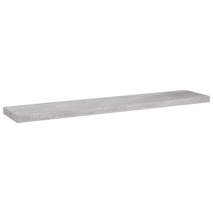 Étagère murale flottante Gris béton 120x23,5x3,8 cm MDF - Photo n°3