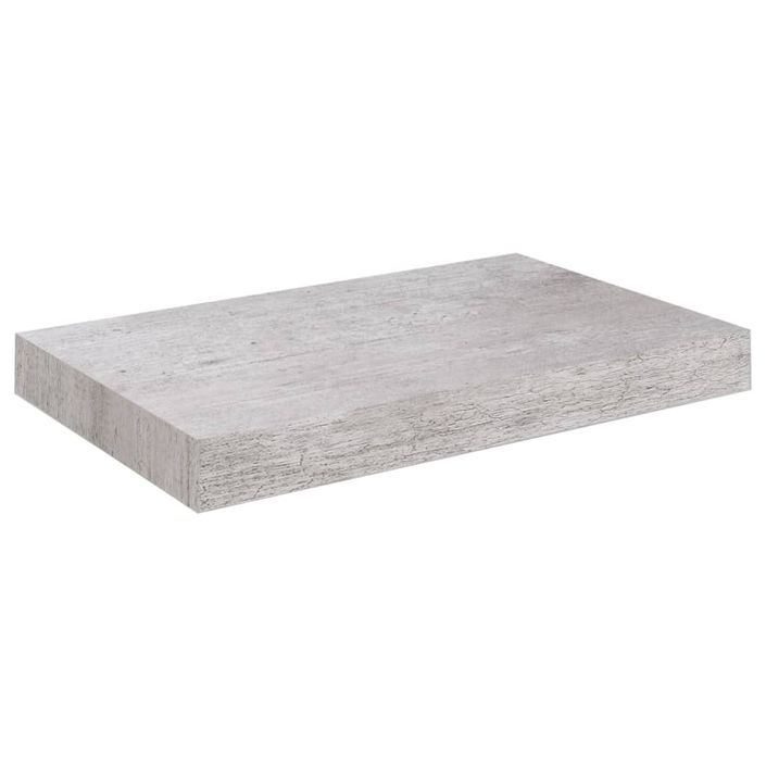 Étagère murale flottante Gris béton 23x23,5x3,8 cm MDF - Photo n°1