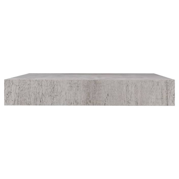 Étagère murale flottante Gris béton 23x23,5x3,8 cm MDF - Photo n°5