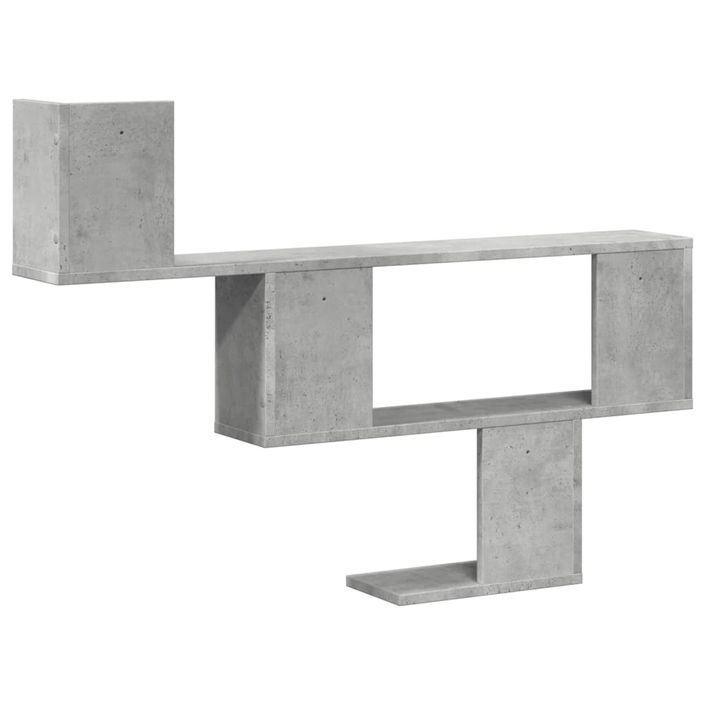 Étagère murale gris béton 100x15x70 cm bois d'ingénierie - Photo n°6