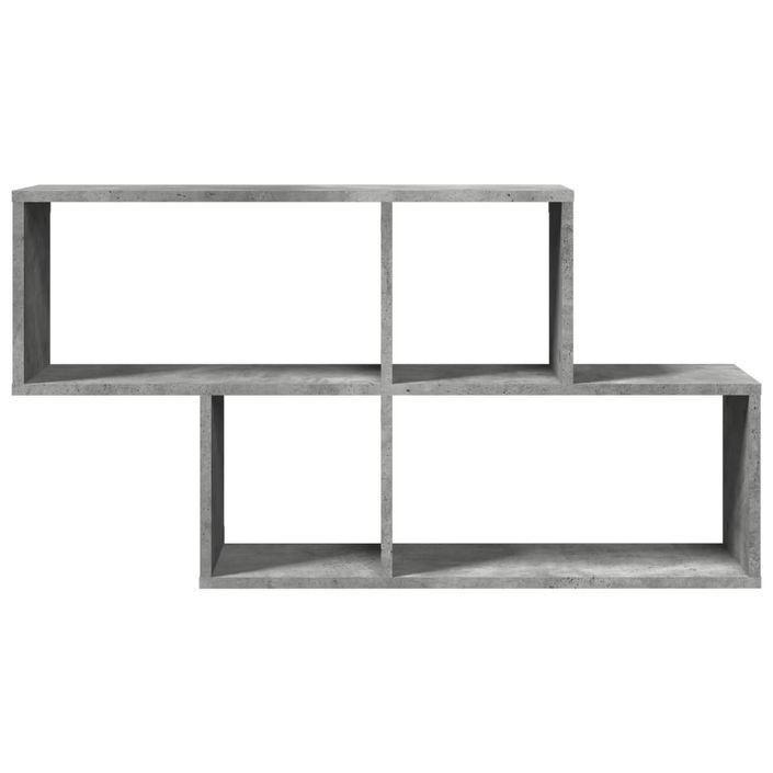 Étagère murale gris béton 100x20x53 cm bois d'ingénierie - Photo n°4