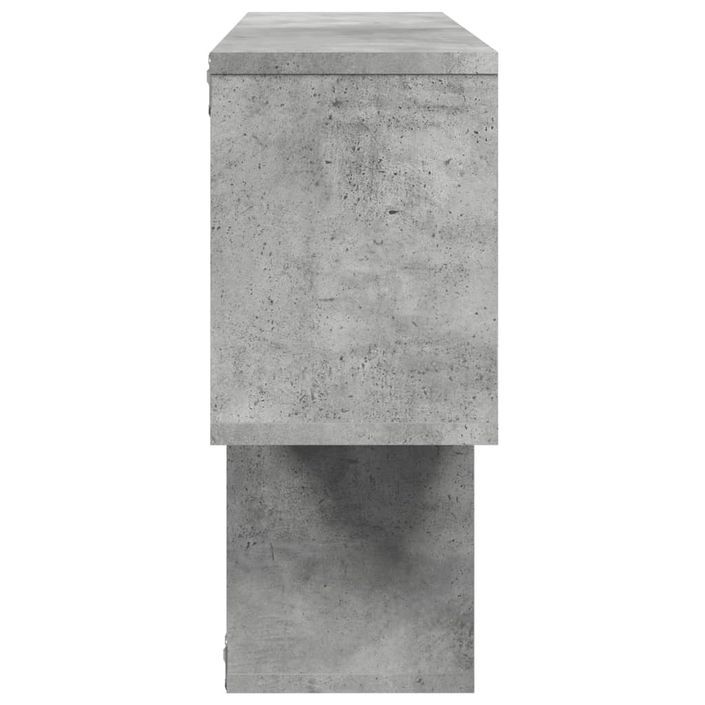 Étagère murale gris béton 100x20x53 cm bois d'ingénierie - Photo n°5