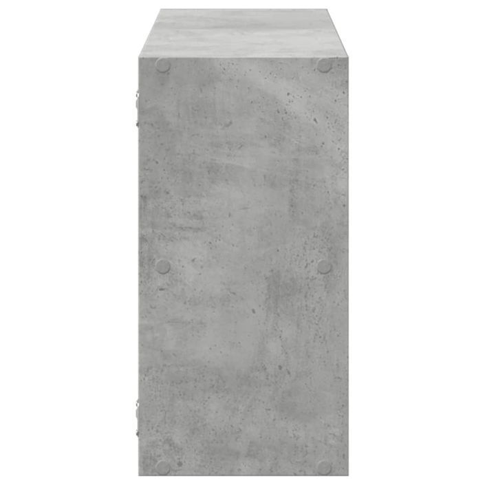 Étagère murale gris béton 100x25x50 cm bois d'ingénierie - Photo n°5