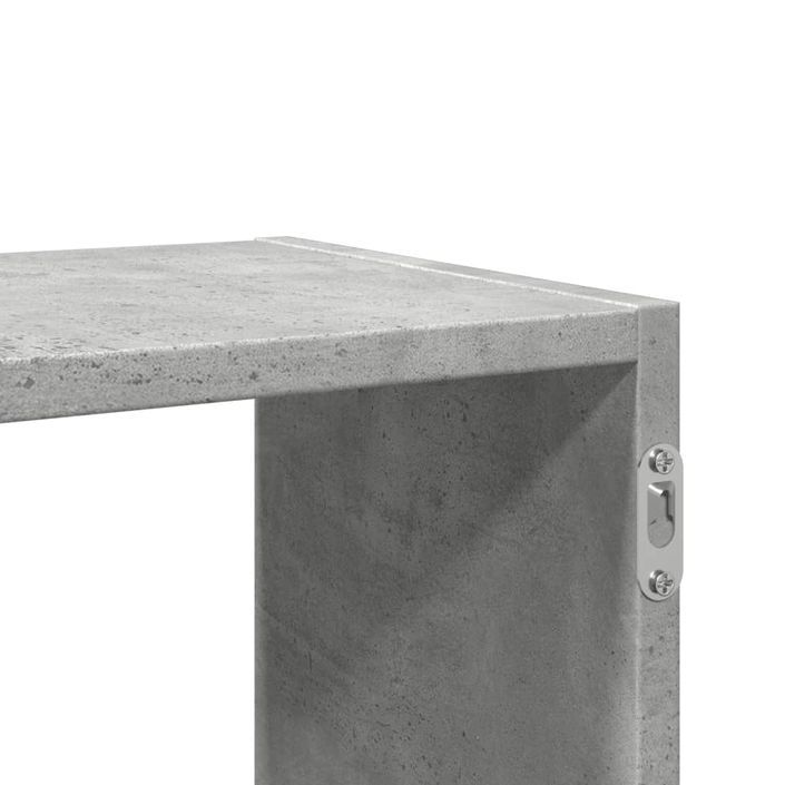 Étagère murale gris béton 100x25x50 cm bois d'ingénierie - Photo n°9