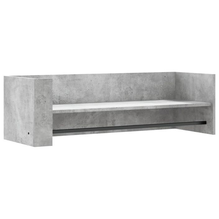 Étagère murale gris béton 100x35x30,5 cm bois d'ingénierie - Photo n°2