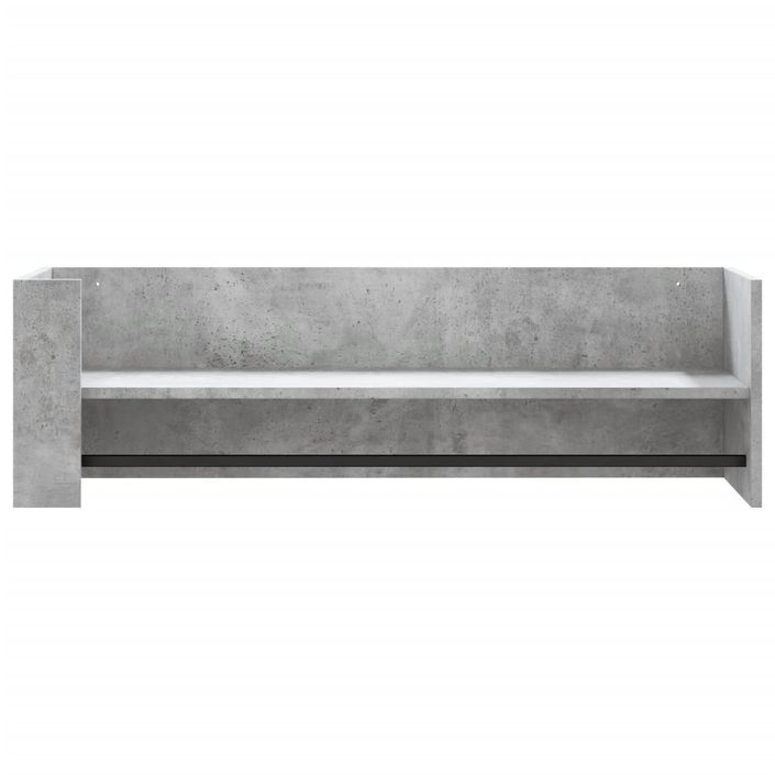 Étagère murale gris béton 100x35x30,5 cm bois d'ingénierie - Photo n°4