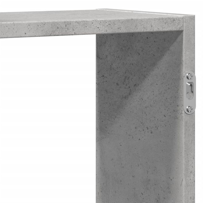 Étagère murale gris béton 129x18x42 cm bois d'ingénierie - Photo n°8