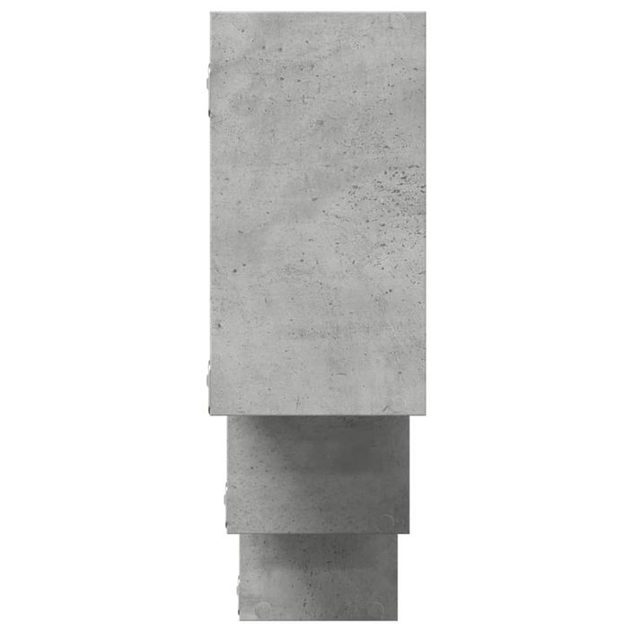 Étagère murale gris béton 159x18x66 cm bois d'ingénierie - Photo n°5