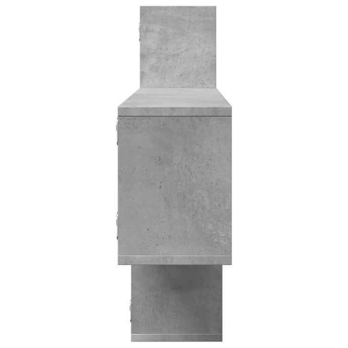 Étagère murale gris béton 167,5x18x68 cm bois d'ingénierie - Photo n°5