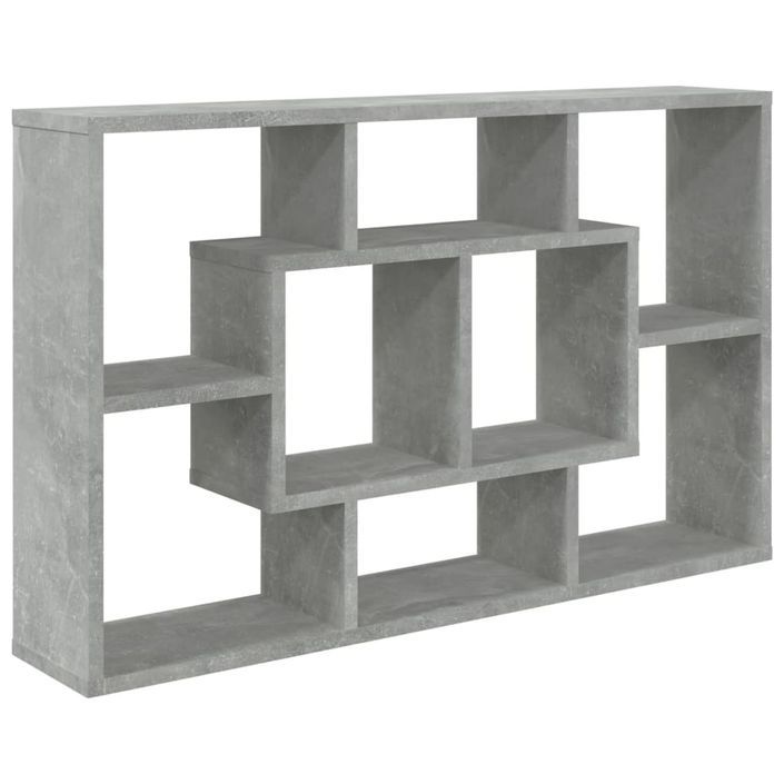 Étagère murale Gris béton 85x16x52,5 cm Bois d'ingénierie - Photo n°2