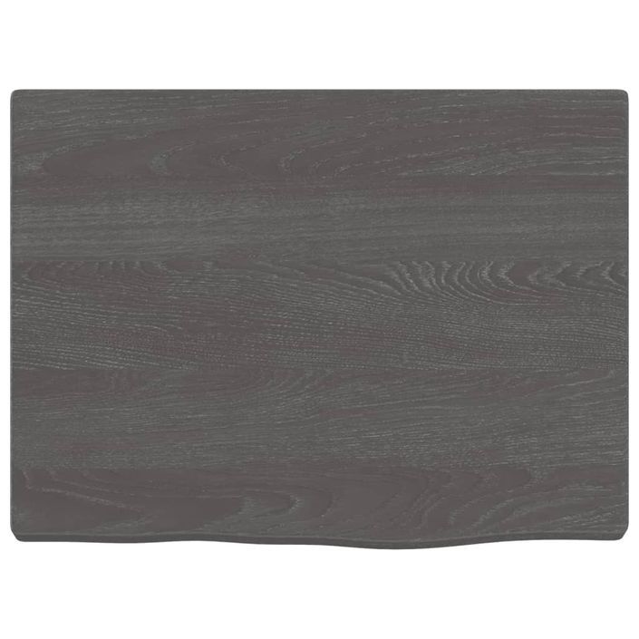 Étagère murale gris foncé 40x30x2 cm bois chêne massif traité - Photo n°2