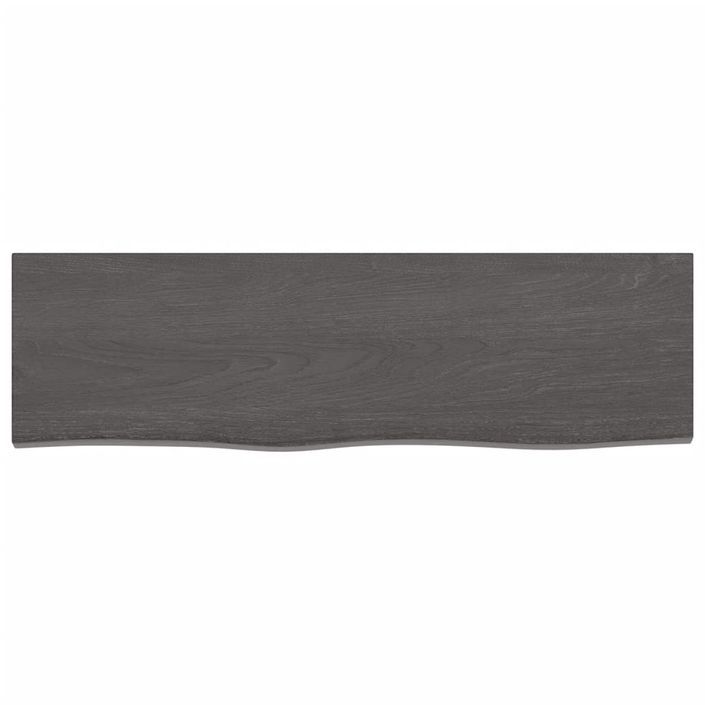 Étagère murale marron foncé 100x30x2cm bois chêne massif traité - Photo n°4