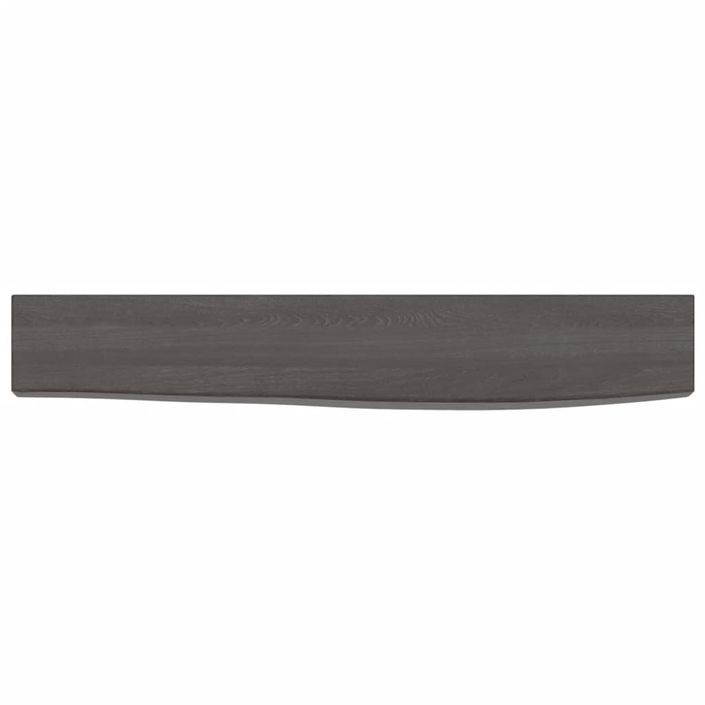 Étagère murale marron foncé 60x10x4 cm bois chêne massif traité - Photo n°4