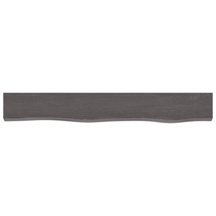 Étagère murale marron foncé 80x10x4 cm bois chêne massif traité - Photo n°4